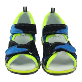 Sandales Sur Velcro Bartek 16187 cobalt le noir bleu vert 4