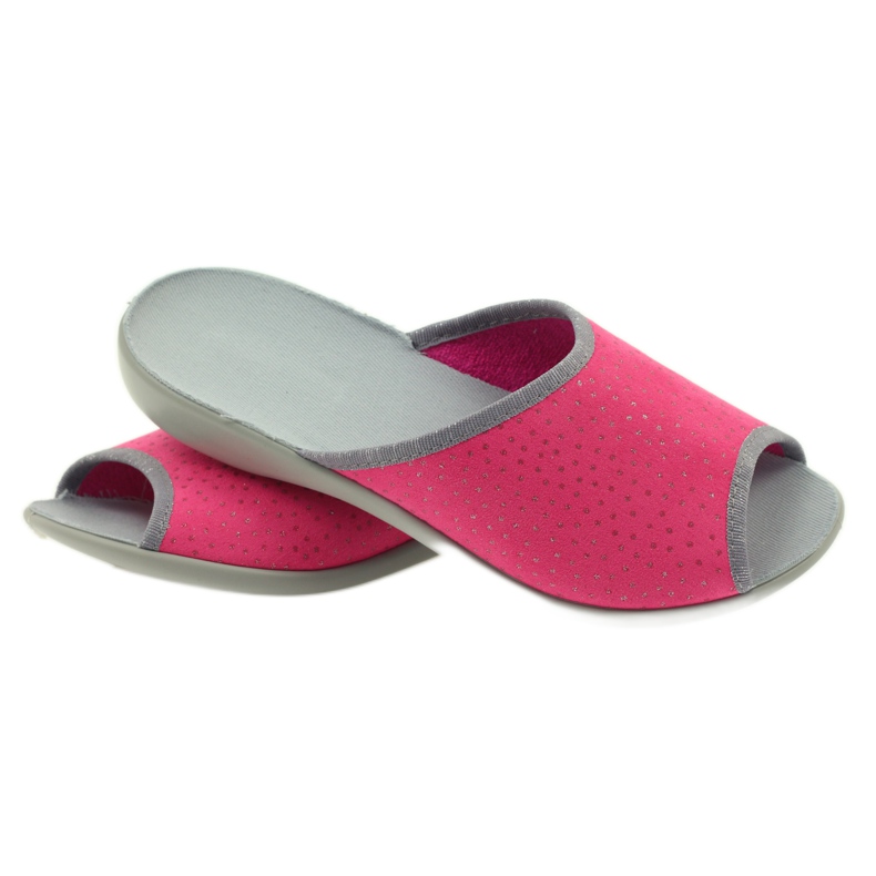 Befado chaussures pour femmes pantoufles 254d088 pantoufles gris rose 3 Befado chaussures pour femmes pantoufles 254d088 pantoufles gris rose 3