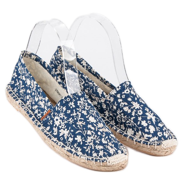 McKey Espadrilles bleues à fleurs 1