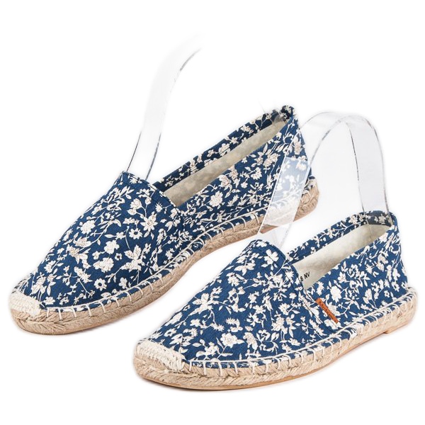 McKey Espadrilles bleues à fleurs 2