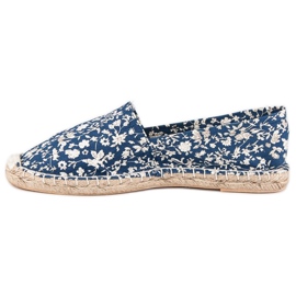 McKey Espadrilles bleues à fleurs 3