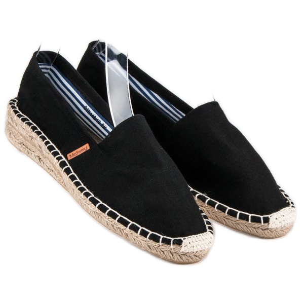 McKey Espadrilles noires confortables 1