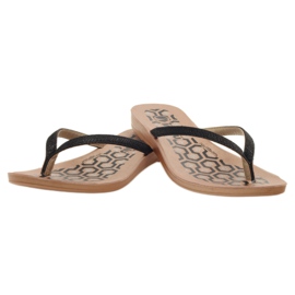 INBLU IR063 tongs noires le noir gris 3