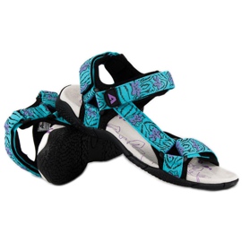 American Club Sandales Textile Avec Velcro Américain bleu 2