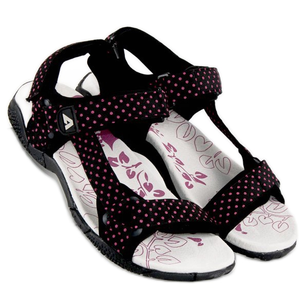 American Club Sandales américaines velcro textile le noir 2