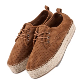 Seastar Espadrilles ajourées sur la plateforme brun 3
