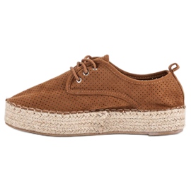 Seastar Espadrilles ajourées sur la plateforme brun 1