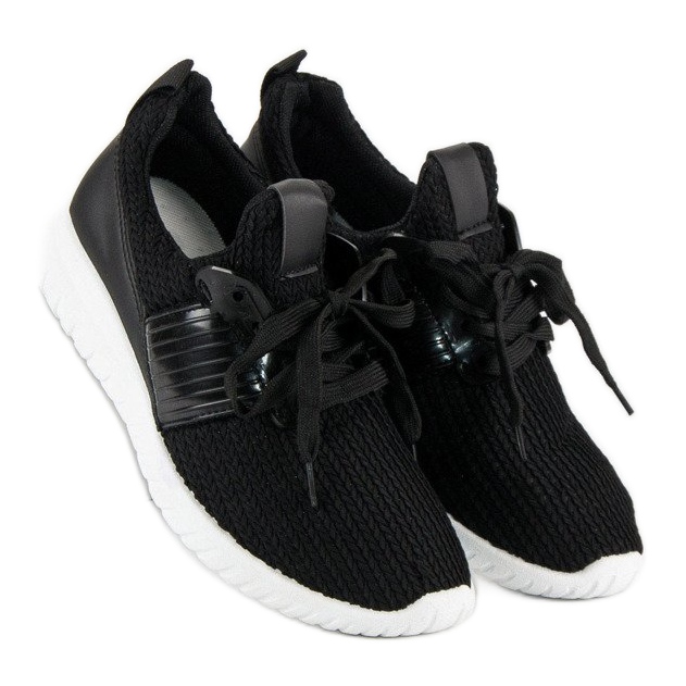 Chaussures de sport textiles noir 1