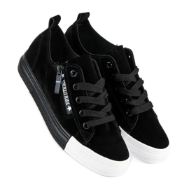 Seastar Baskets noires en daim 1