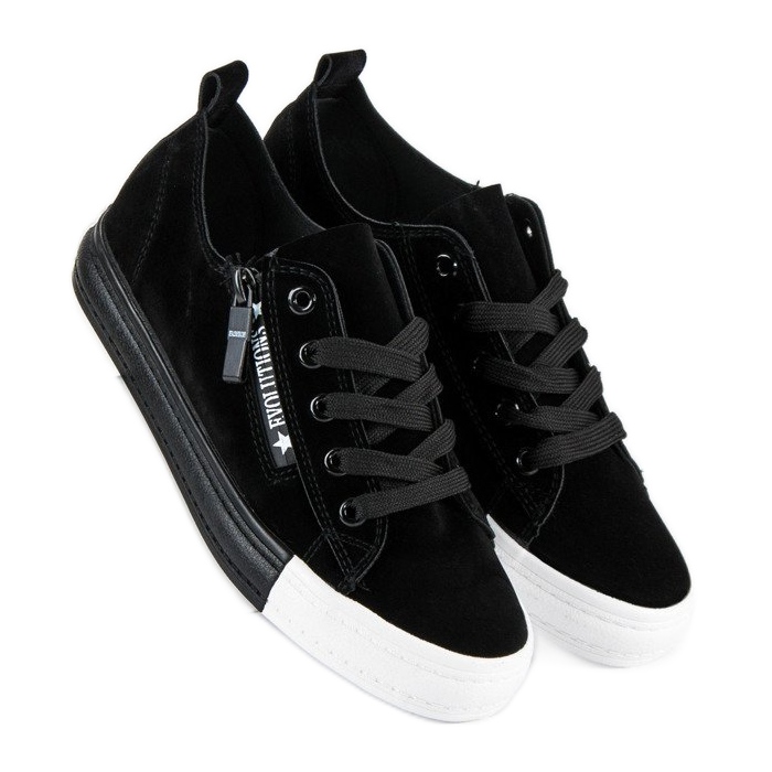 Seastar Baskets noires en daim le noir 1