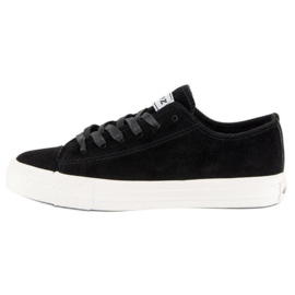 Andy Z Baskets à lacets en daim le noir 4
