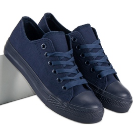Baskets bleu marine avec un liseré 1