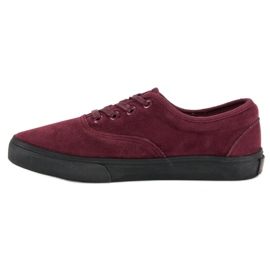 Andy Z Baskets en daim bordeaux rouge 4