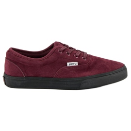 Andy Z Baskets en daim bordeaux rouge 5