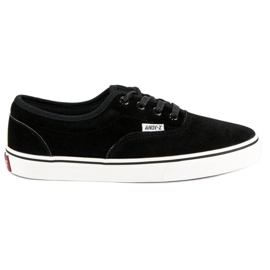 Andy Z Baskets en daim noir le noir 5