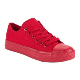 Baskets rouges avec un lien 4