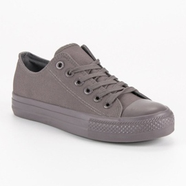 Baskets Gris Foncé Sur Une Fixation 3