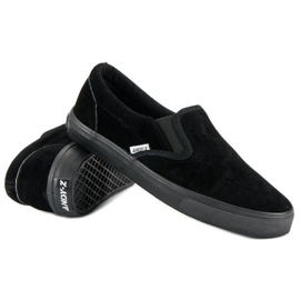 Andy Z Slipons en daim noir le noir 4