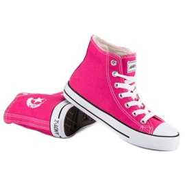 Andy Z Baskets classiques au-dessus de la cheville rose 1