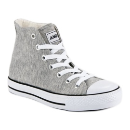 Andy Z Baskets classiques au-dessus de la cheville gris 2 Andy Z Baskets classiques au-dessus de la cheville gris 2