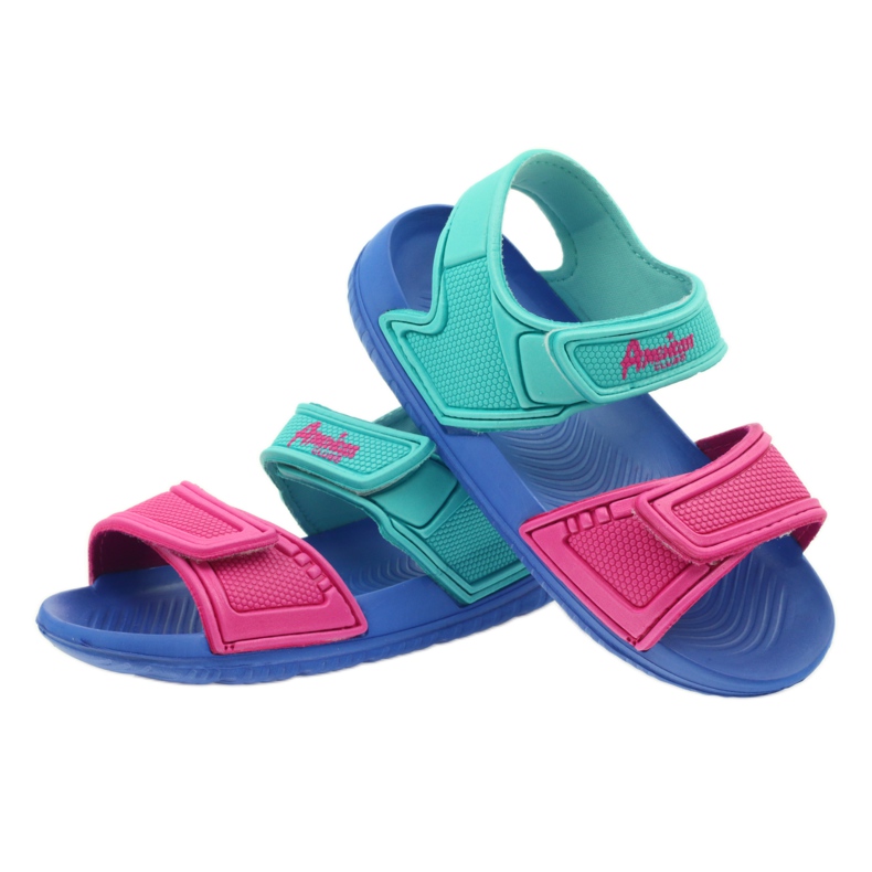 Sandales American Club bleues pour enfants pour l'eau vert rose 3 Sandales American Club bleues pour enfants pour l'eau vert rose 3