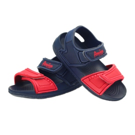 American Club sandales américaines chaussures d'eau pour enfants rouge bleu marine 3
