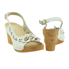 Sandales compensées Gregors 648 blanc 3