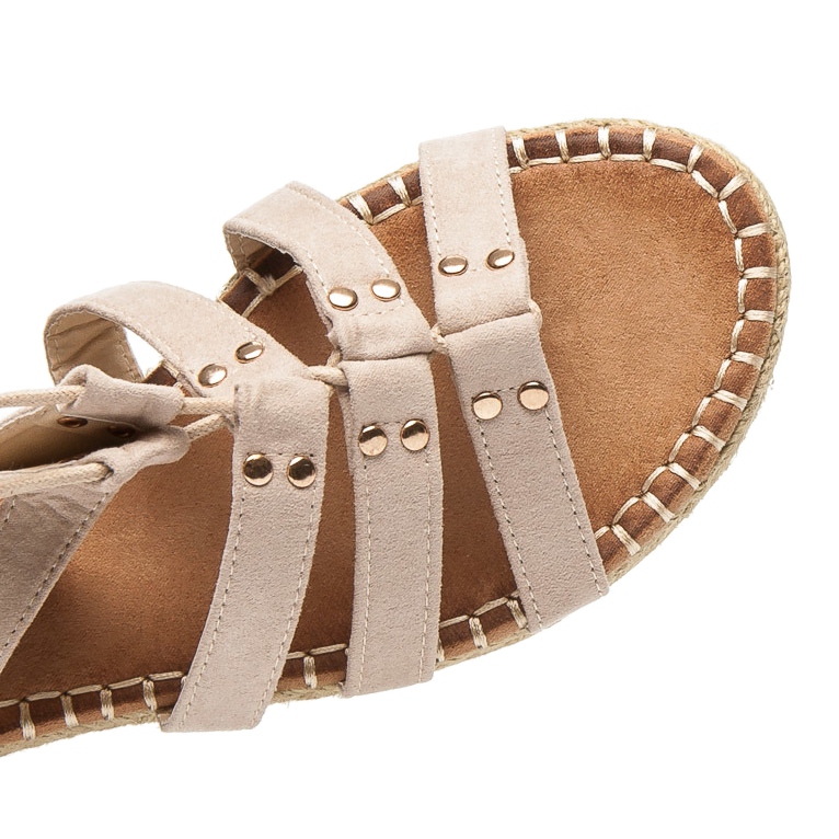 Vices Bottes romaines plates avec lien brun 1