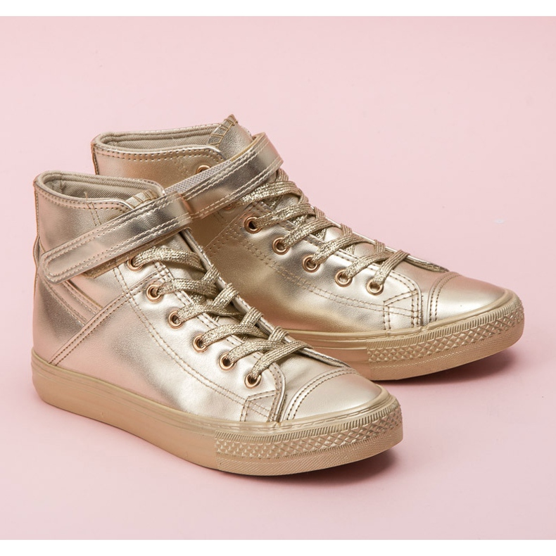 Seastar Baskets montantes à lacets jaune 1