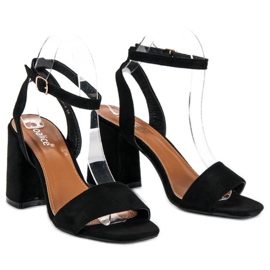 Sandales en daim noir le noir 5