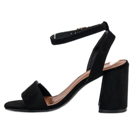 Sandales en daim noir le noir 3