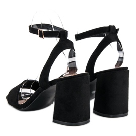 Sandales en daim noir le noir 4