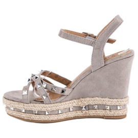Seastar Sandales espadrilles en daim gris 3