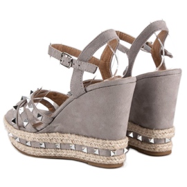 Seastar Sandales espadrilles en daim gris 4