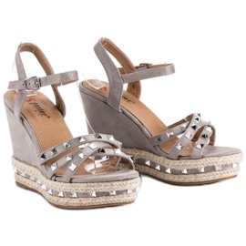 Seastar Sandales espadrilles en daim gris 5