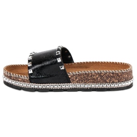 Seastar Pantoufles élégantes pour femmes noir 1