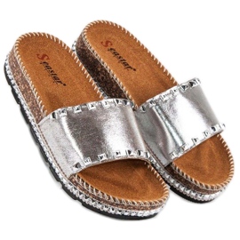 Seastar Pantoufles élégantes pour femmes gris 1 Seastar Pantoufles élégantes pour femmes gris 1