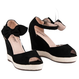 Seastar Espadrilles compensées à nœud le noir 5