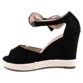 Seastar Espadrilles compensées à nœud le noir 3