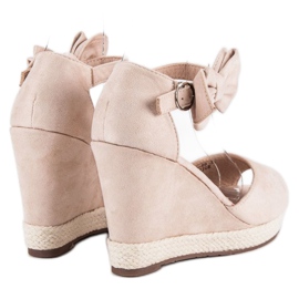 Seastar Espadrilles compensées à nœud brun 4