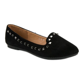 Ch. Creation Ballerines noires à clous le noir 1