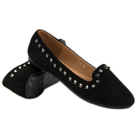Ch. Creation Ballerines noires à clous le noir 3