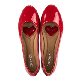 Ch. Creation Ballerines laquées rouge 5