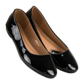Ch. Creation Ballerines laquées noires le noir 1