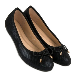 Diamantique Ballerines confortables le noir 1