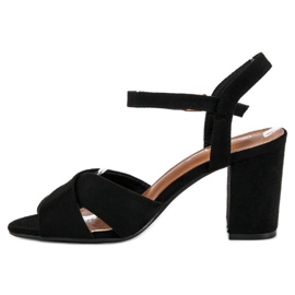 Sandales confortables sur un poteau le noir 3