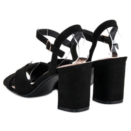 Sandales confortables sur un poteau le noir 4