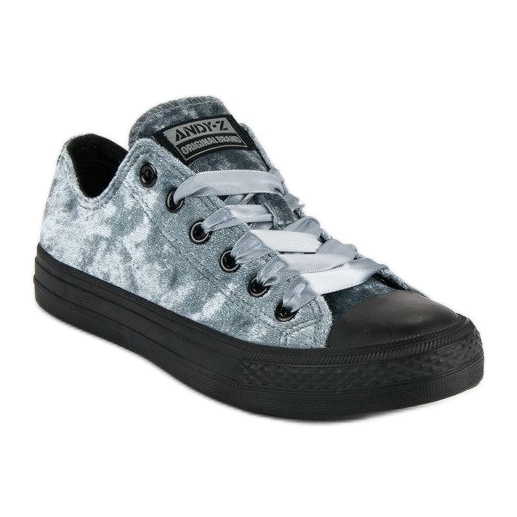 Andy Z Baskets en velours gris 1 Andy Z Baskets en velours gris 1
