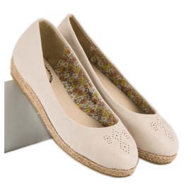 Ballerines espadrilles beiges 5