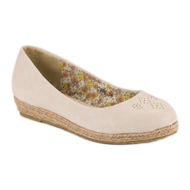 Ballerines espadrilles beiges 1